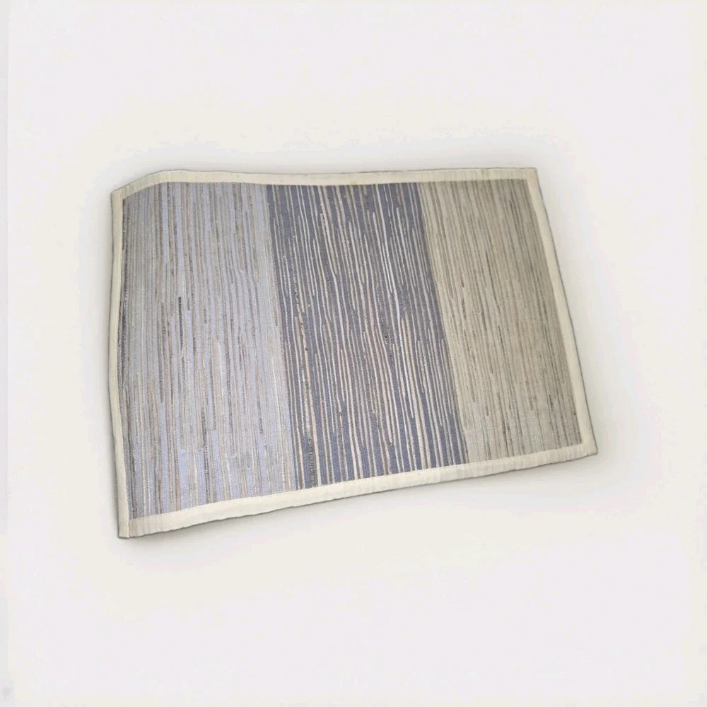 NWT Set of Six (6) Silver Metallic Grey Placemats 13 x 18, Table Decor!